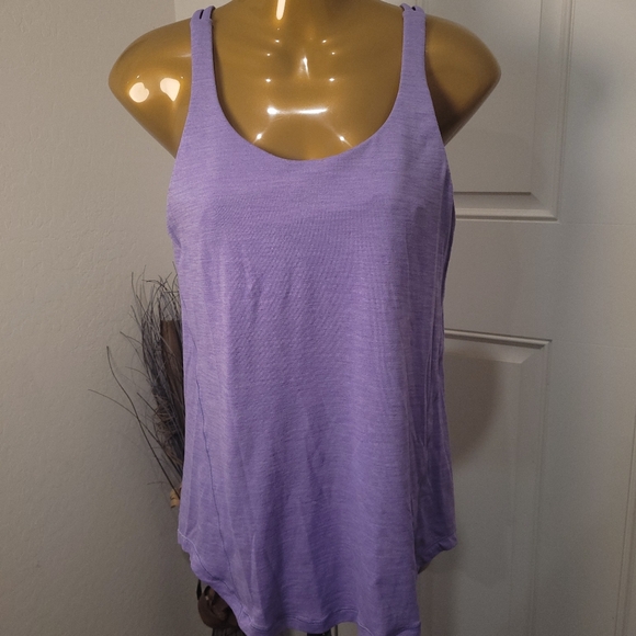 Lululemon Moment To Movement 2-In-1 Tank Purple SZ 8 Built In Bra Racerback - Picture 1 of 4